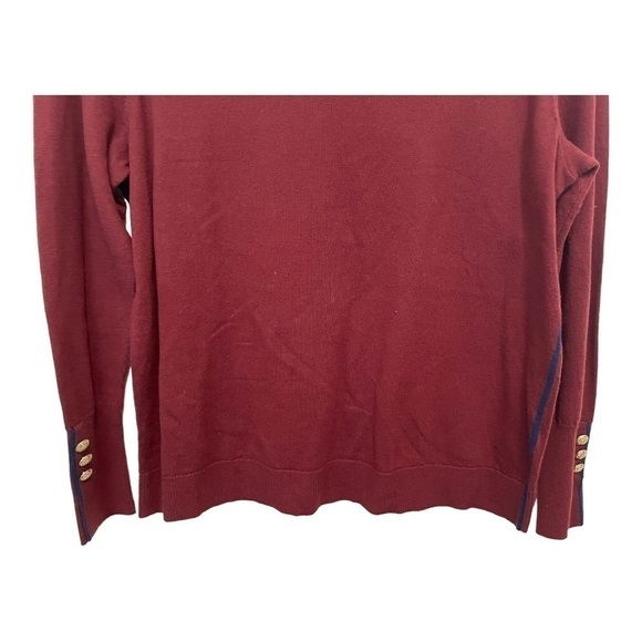 𝅺court & Rowe Cotton Blend Sweater in burgundy - Picture 7 of 11
